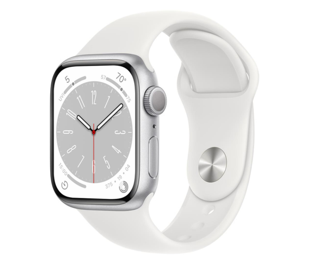 Apple Watch 8 41/Silver Aluminum/White Sport GPS - 1071048 - zdjęcie